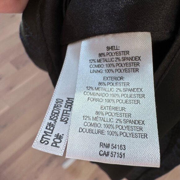 Black and Blue Floral and Mesh Cocktail Dress - Jessica Simpson - Size 10 - Picture 7 of 8